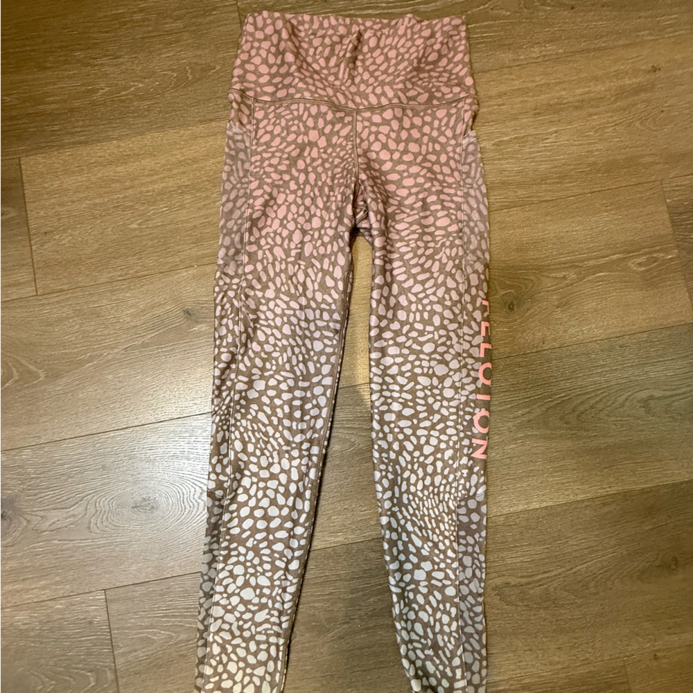 WITH wear it with heart Peloton Pink Ombre Animal Print High-Waist Leggings